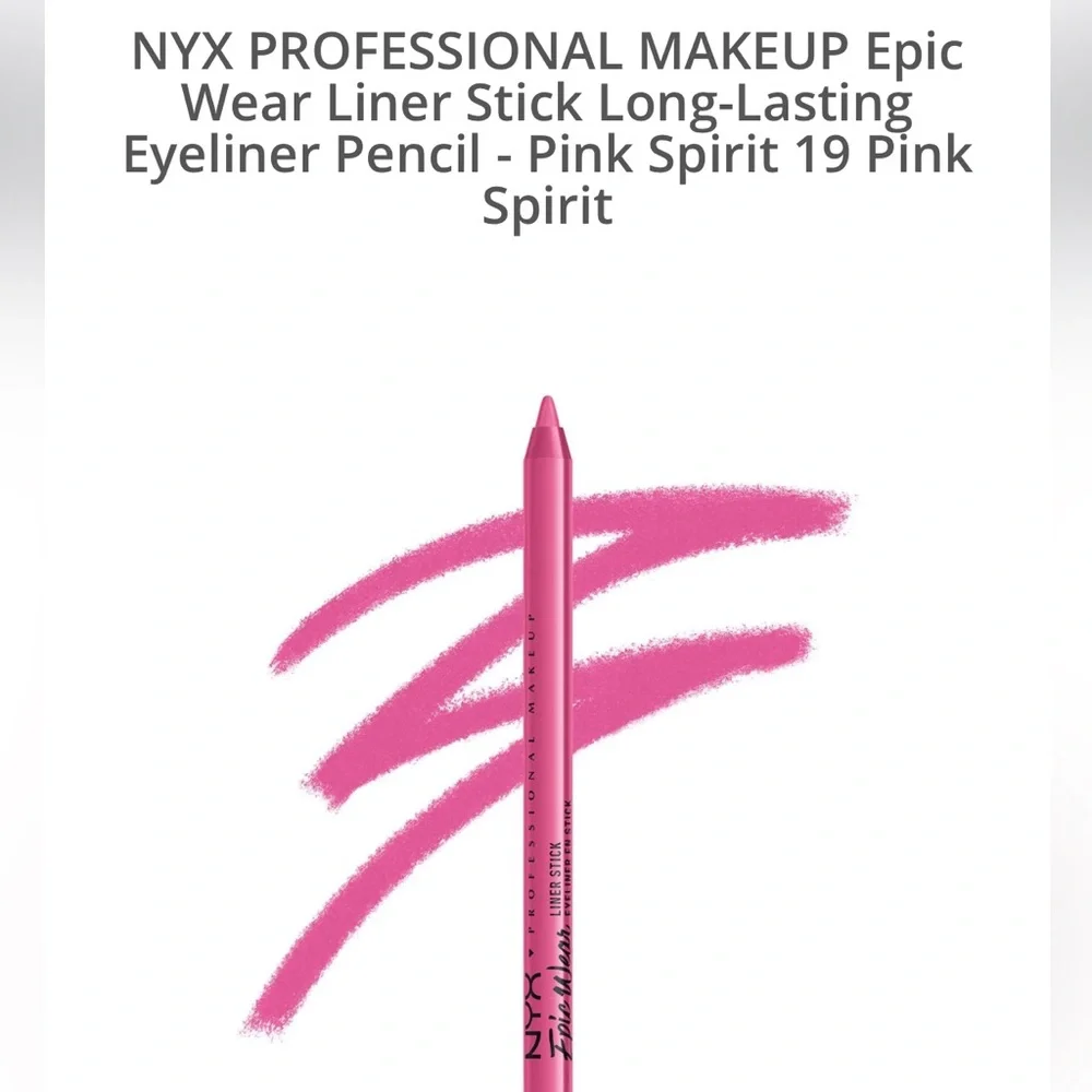 NWT NYX Epic Wear Liner Stick Long Lasting Eyeliner Pencil in Pink Spirit 19